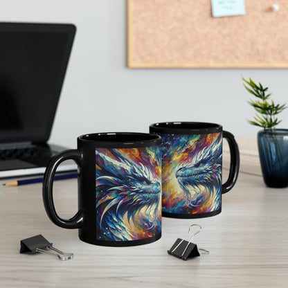 Opal Dragon - Black Mugs (11oz, 15oz)