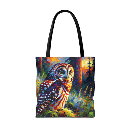 Barred Owl at Sunset Tote Bag