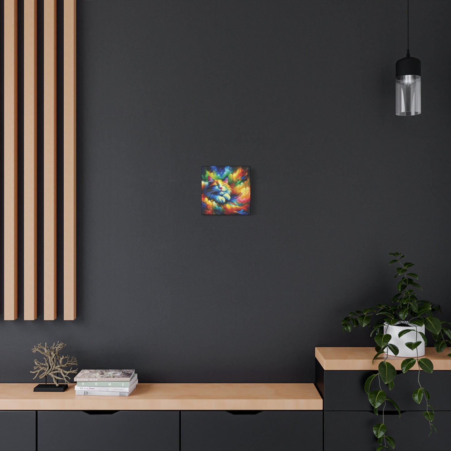 Canvas Wall Art - Blissful Calico - Modern Expressionist Art Style
