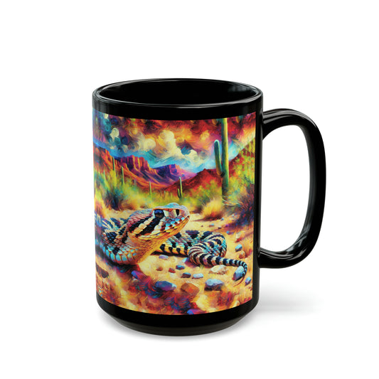 Desert Rattlesnake - Black Mug (11oz, 15oz)