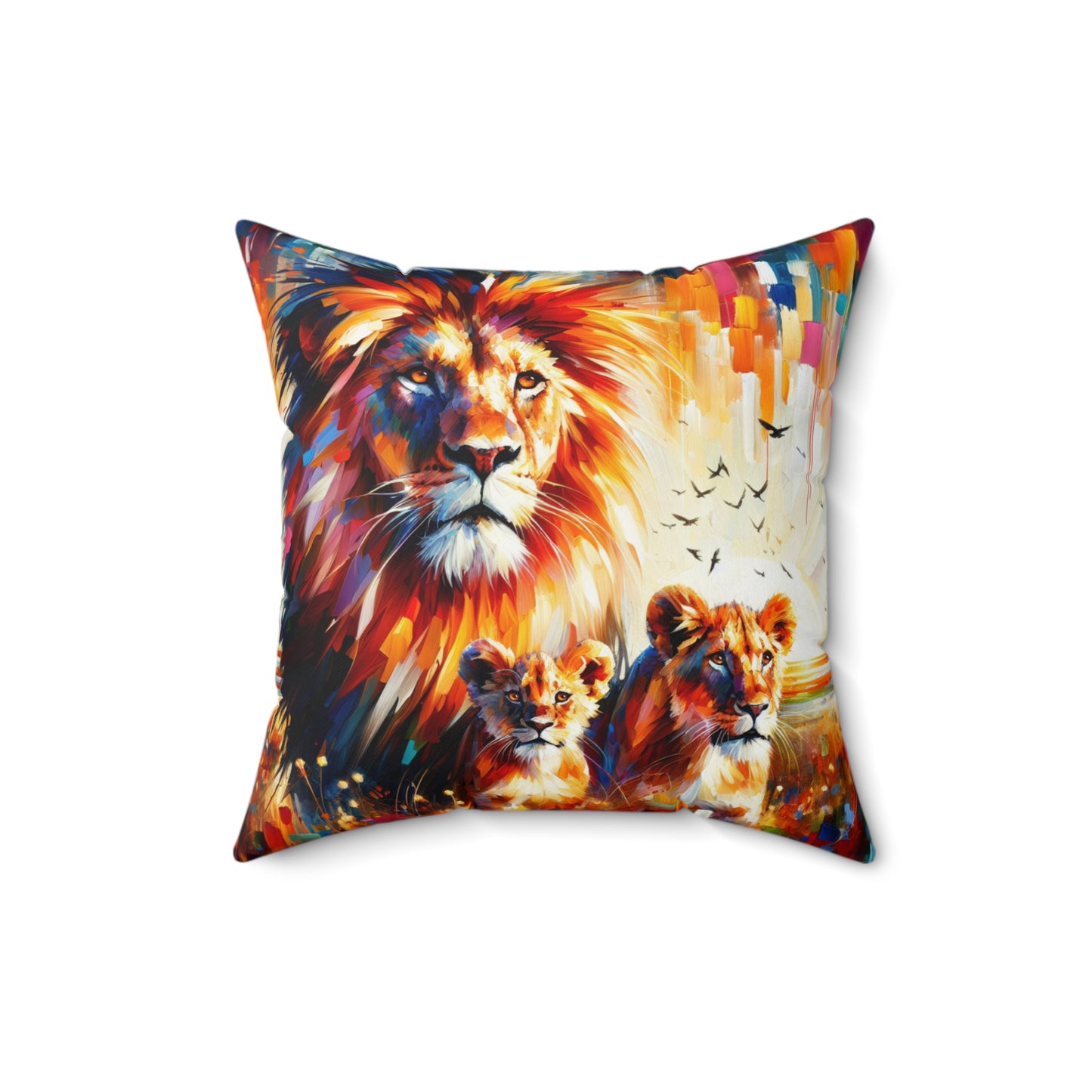 Lion Family - Square Pillow