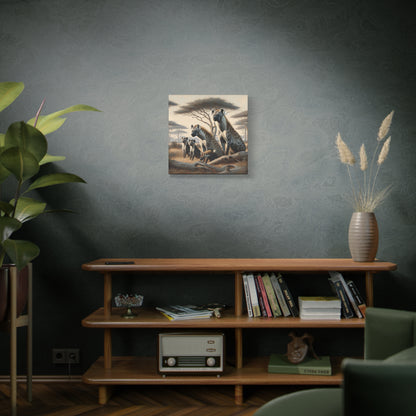 Hyena Family Canvas Art Print