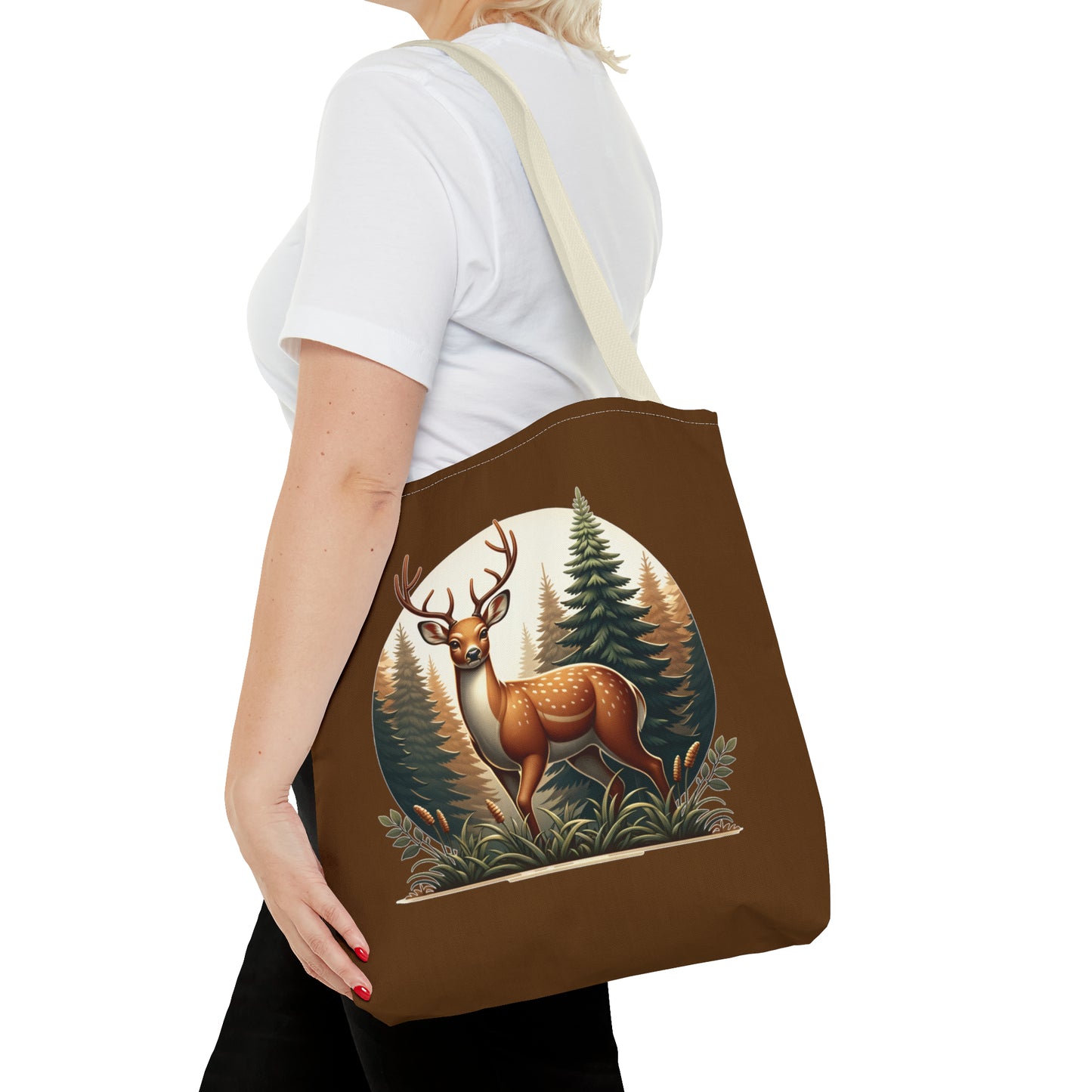 Buck in Forest - Tote Bag