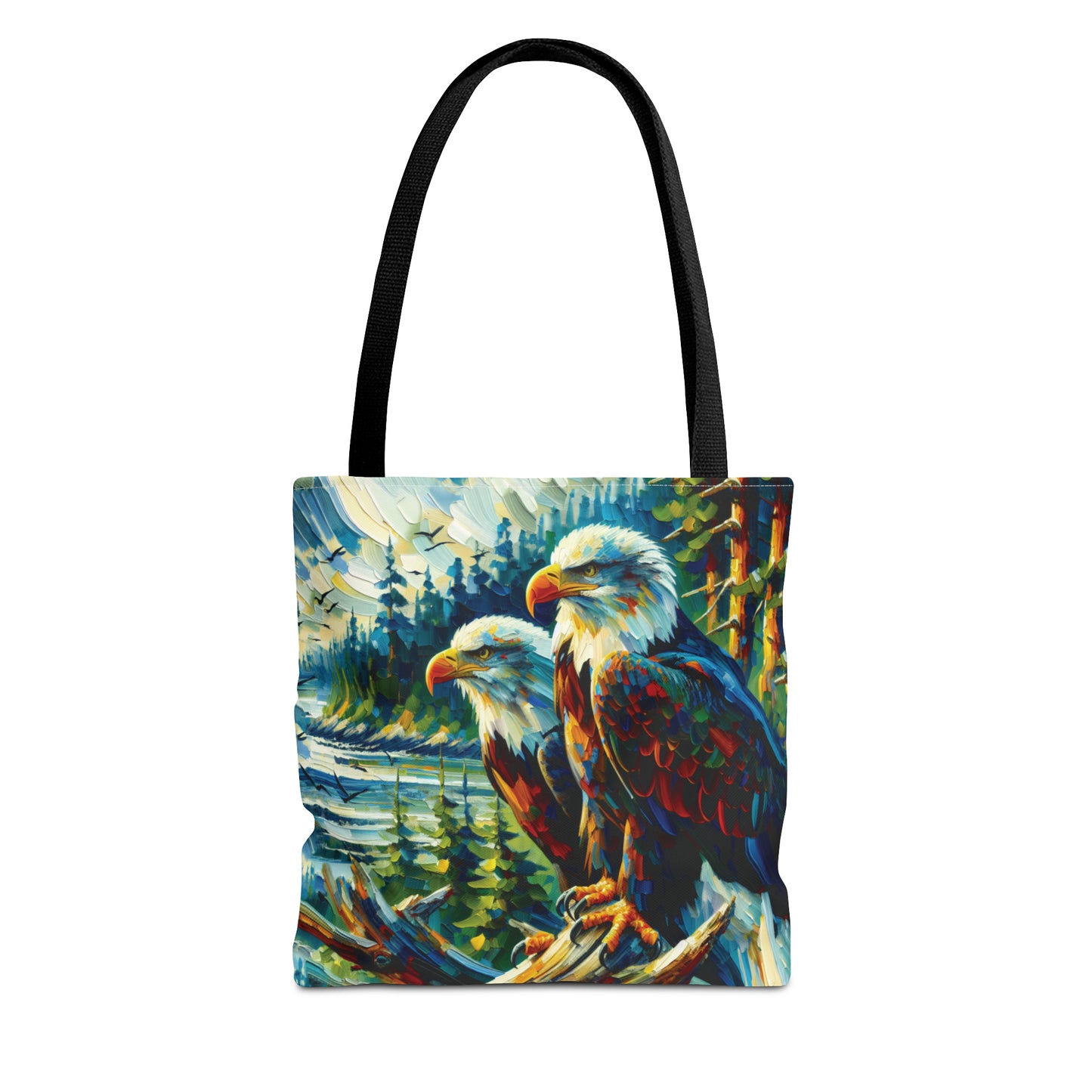 Eagle Pair Near Shore - Tote Bag