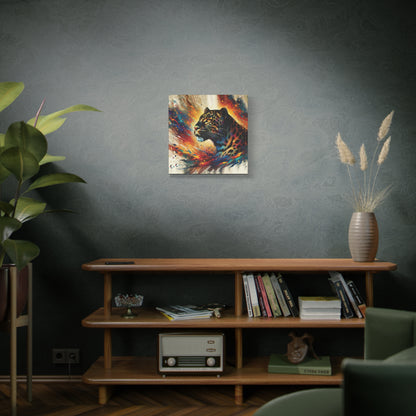 Canvas Wall Art - Stunning Leopard in Colorful Contemporary Art Style