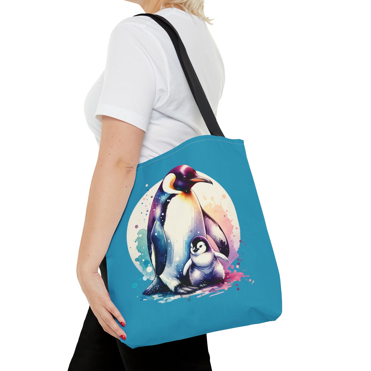 Penguin and Baby Tote Bag