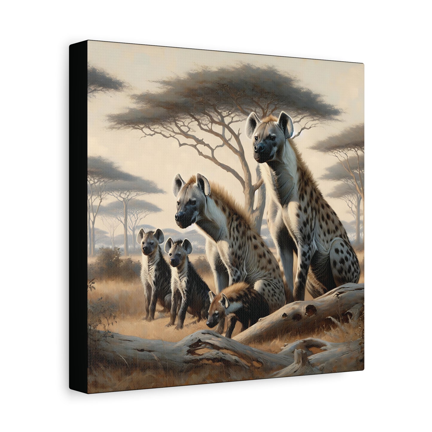 Hyena Family Canvas Art Print