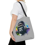 Silverback Male Gorilla Watercolor Tote Bag