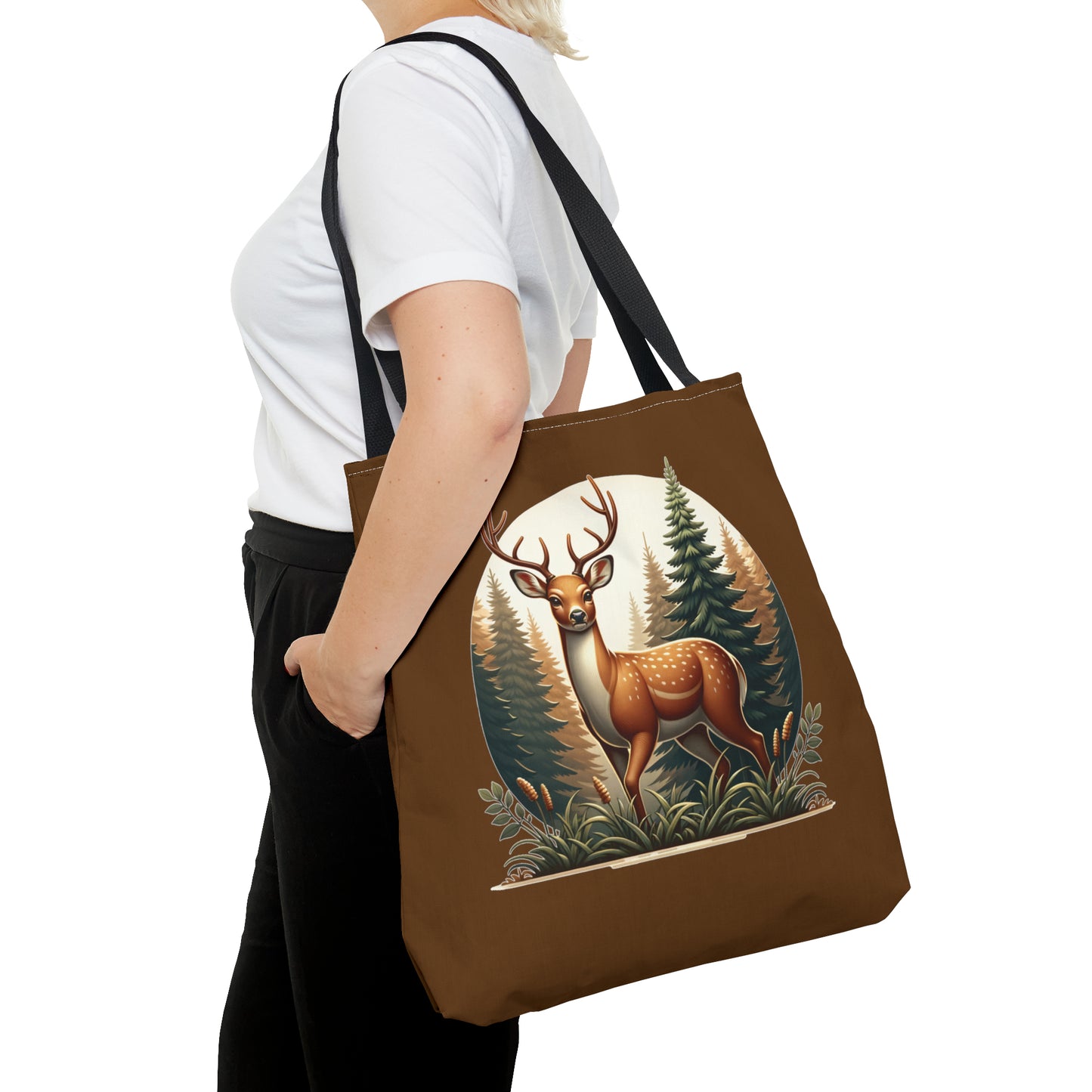 Buck in Forest - Tote Bag