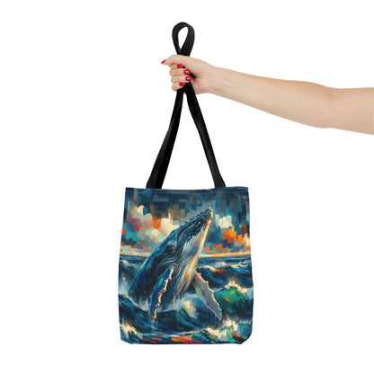 Humpback Breaching - Impressionist Art Style Tote Bag