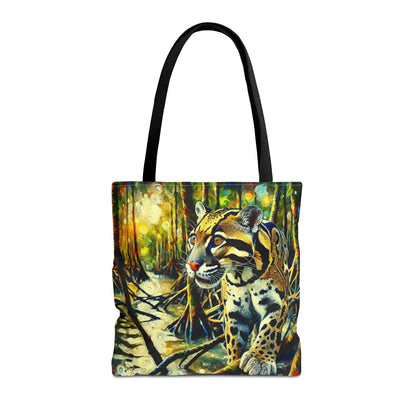 Clouded Leopard with Mangrove Trees - Tote Bag