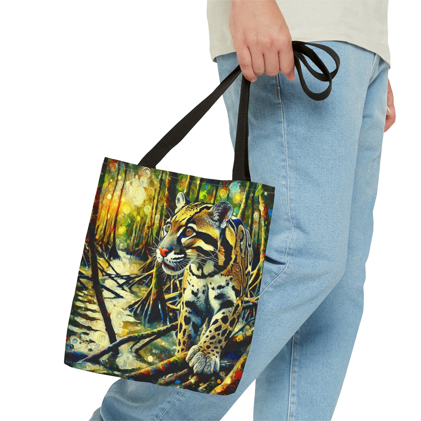 Clouded Leopard with Mangrove Trees - Tote Bag