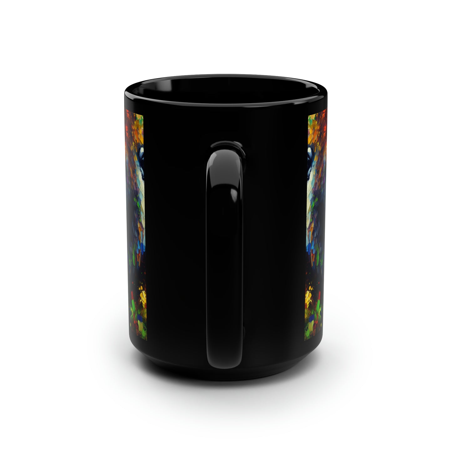 Pensive Gorilla Black Mug, 15oz