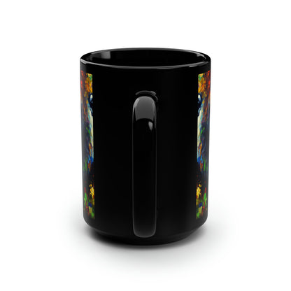 Pensive Gorilla Black Mug, 15oz
