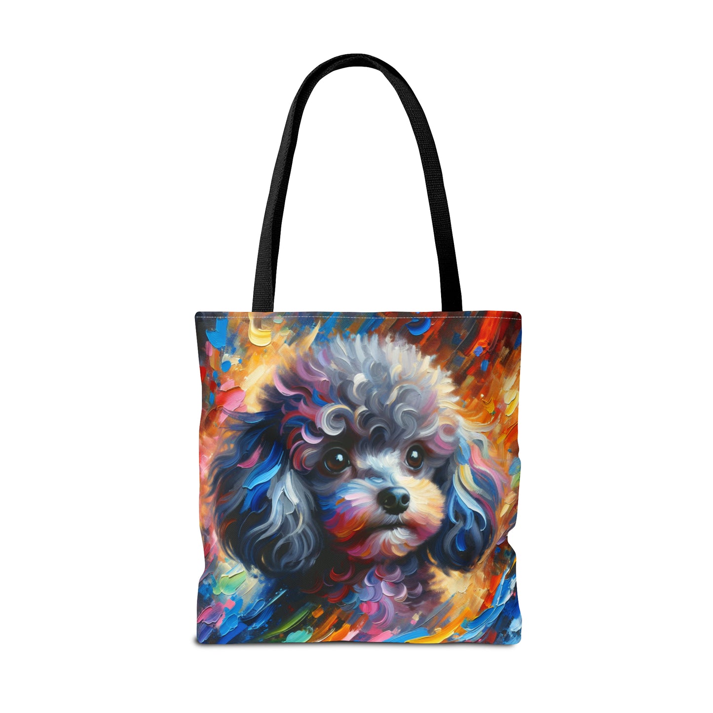 Silver Poodle Pup Tote Bag