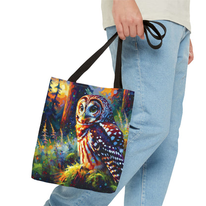Barred Owl at Sunset Tote Bag