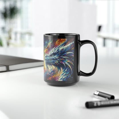 Opal Dragon - Black Mugs (11oz, 15oz)