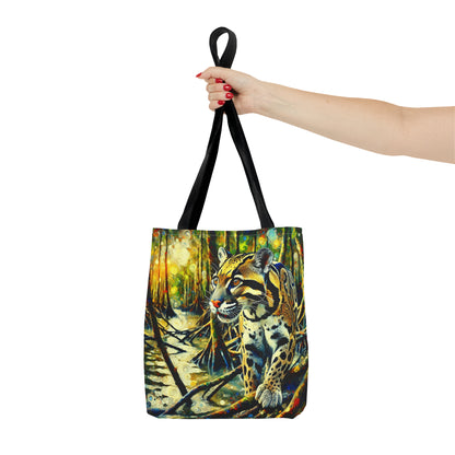 Clouded Leopard with Mangrove Trees - Tote Bag