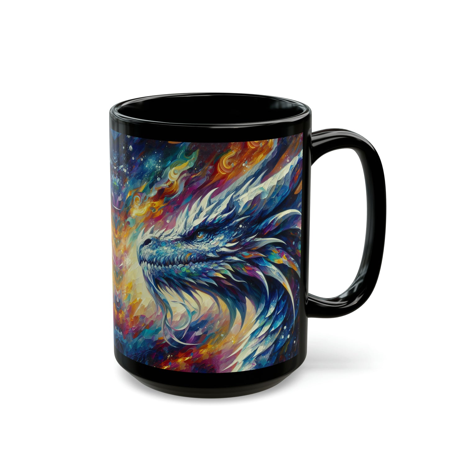 Opal Dragon - Black Mugs (11oz, 15oz)