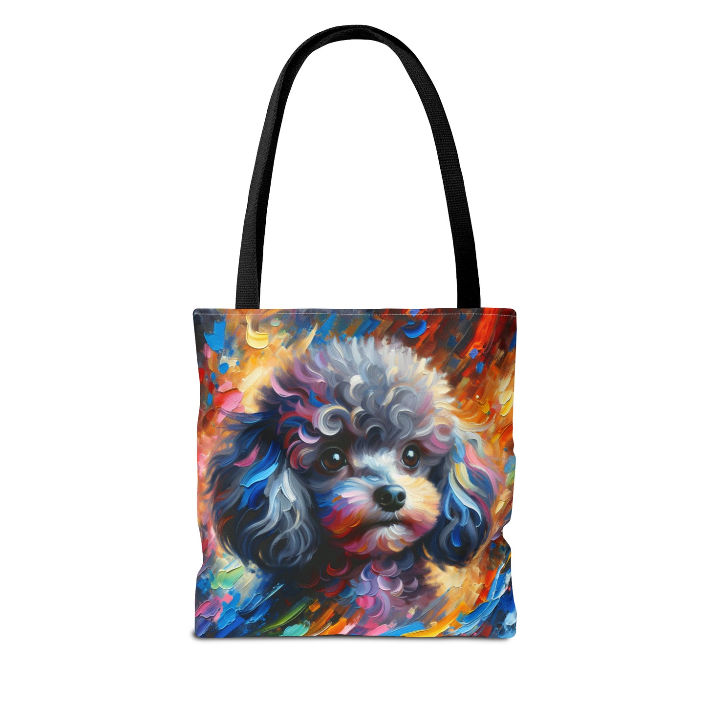 Silver Poodle Pup Tote Bag