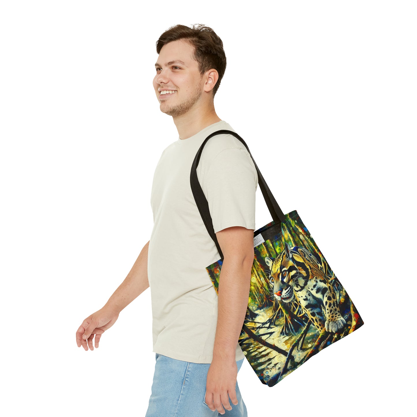 Clouded Leopard with Mangrove Trees - Tote Bag