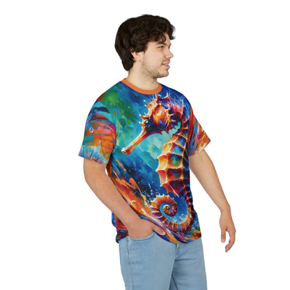 Expressionist Seahorse Unisex Cut & Sew All Over Print Tee