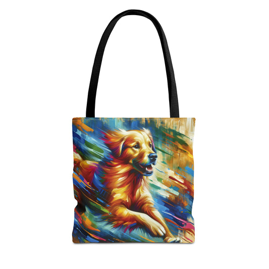 Golden Retriever Greeting - Tote Bag