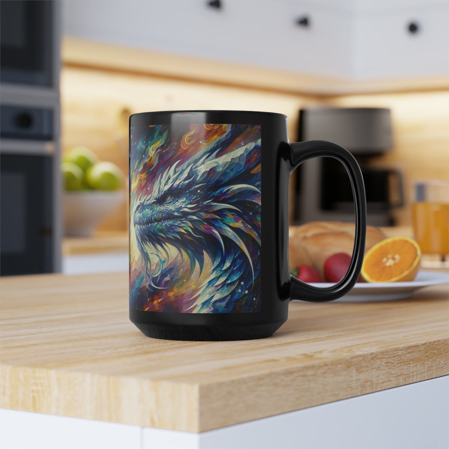 Opal Dragon - Black Mugs (11oz, 15oz)