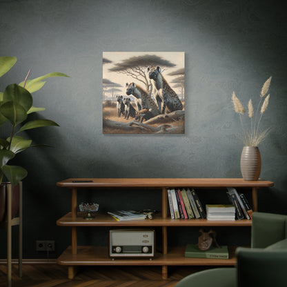Hyena Family Canvas Art Print