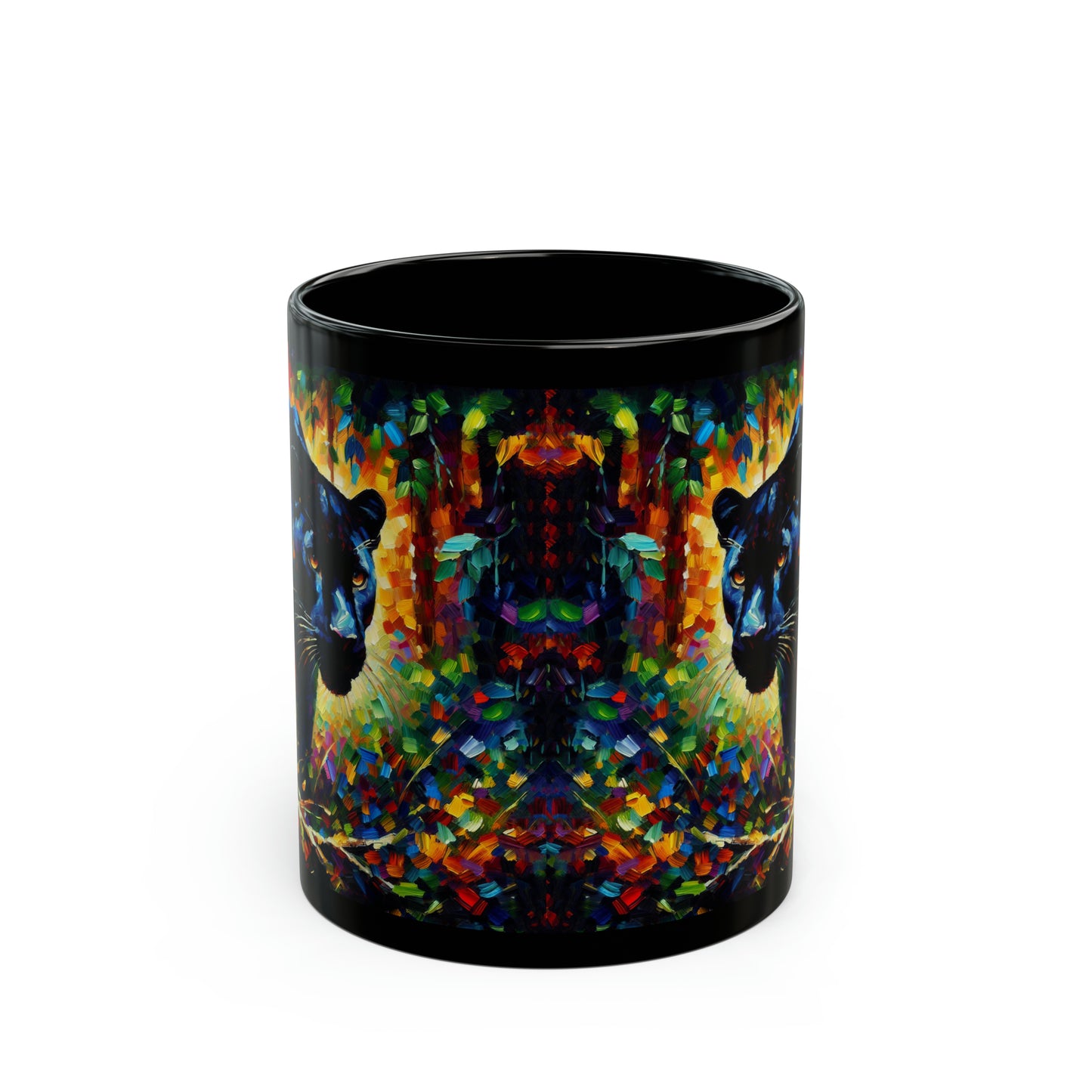 Black Panther Stalking - Black Mugs (11oz, 15oz)