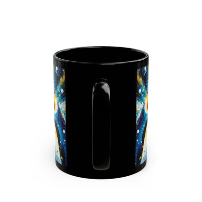 Emperor Penguin in Snowfall - Black Mug (11oz, 15oz)