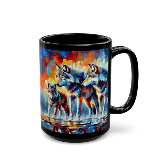 Reigning Wolves - Black Mugs (11oz, 15oz)