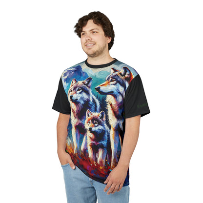 Gray Wolf Family Unisex Cut & Sew All Over Print Tee