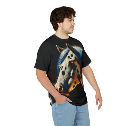 Desert Rattlesnake Vibrant Art Tee | Colorful Unisex Cut & Sew T-Shirt, Wildlife Apparel, Unique Graphic Tee, Birthday Gift