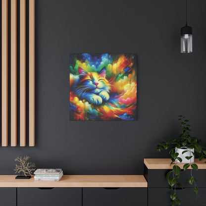 Canvas Wall Art - Blissful Calico - Modern Expressionist Art Style