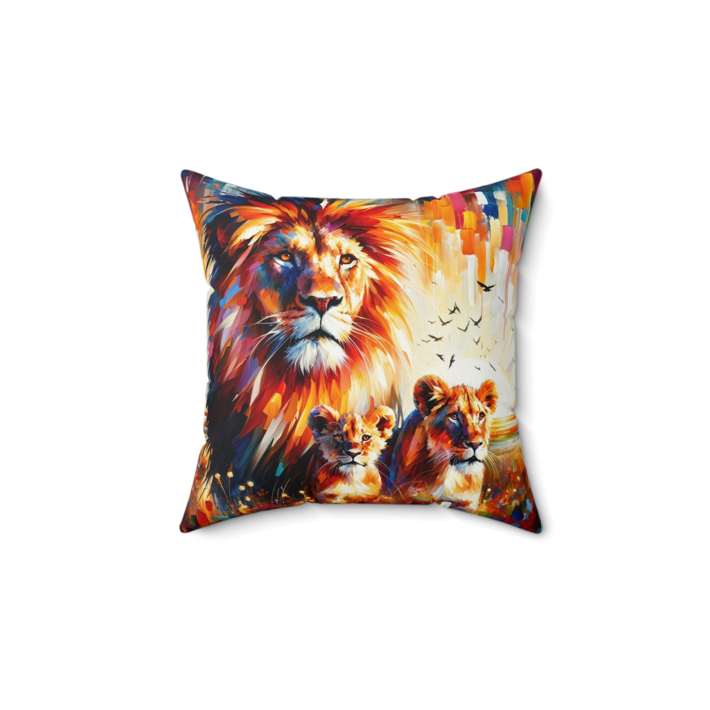 Lion Family - Square Pillow