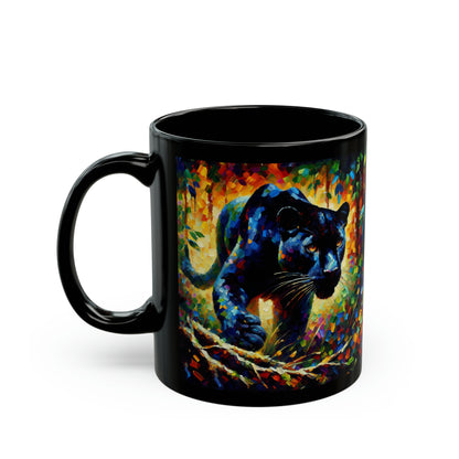 Black Panther Stalking - Black Mugs (11oz, 15oz)