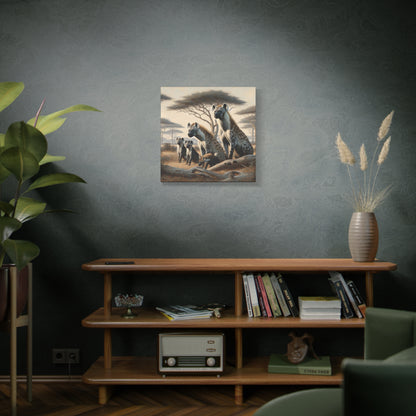 Hyena Family Canvas Art Print