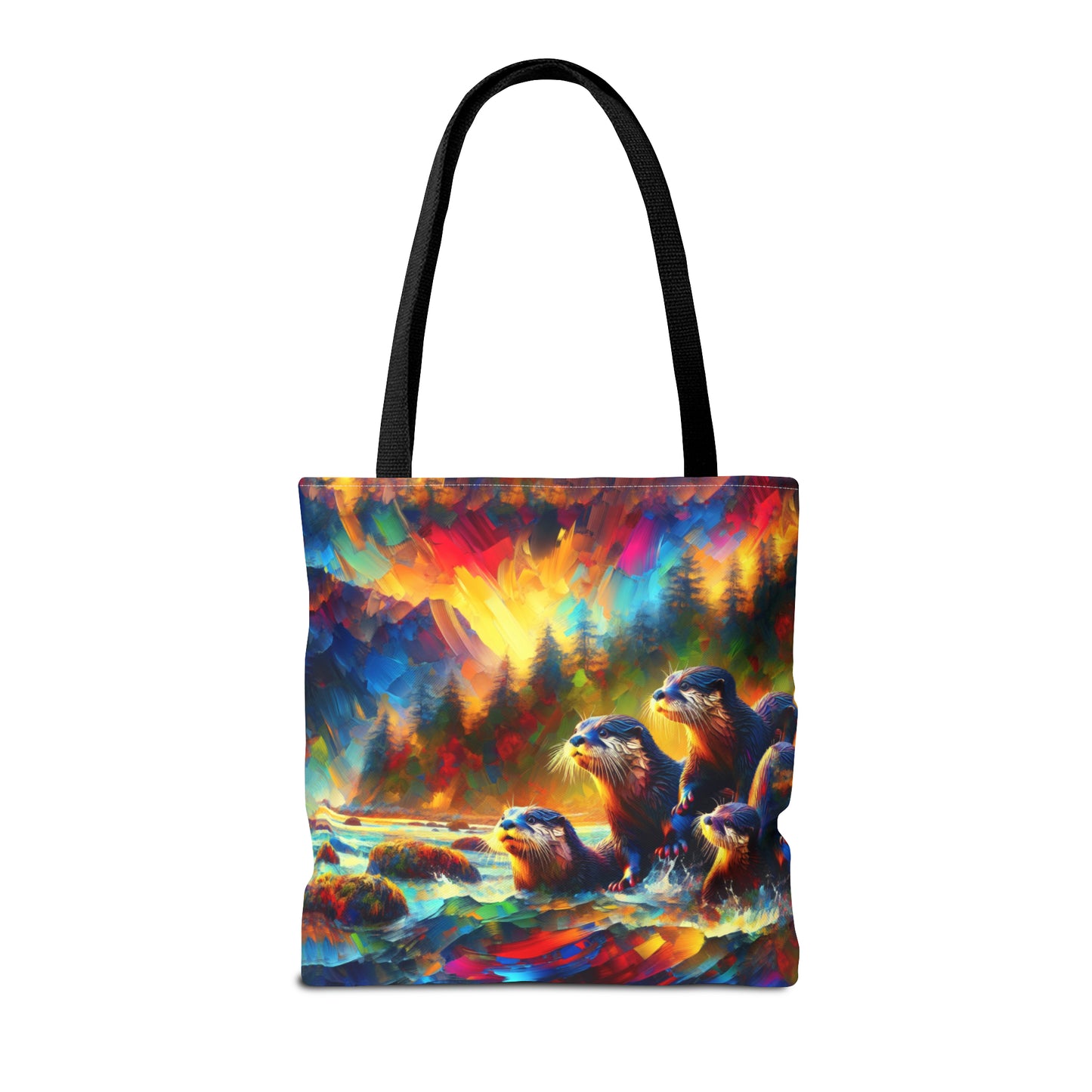 River Otters at Sunset - Tote Bag