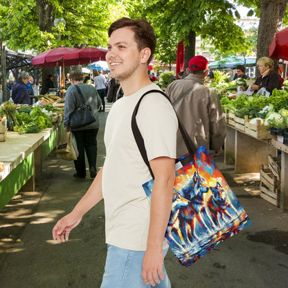 Reigning Wolves - Impressionist Art Style Tote Bag