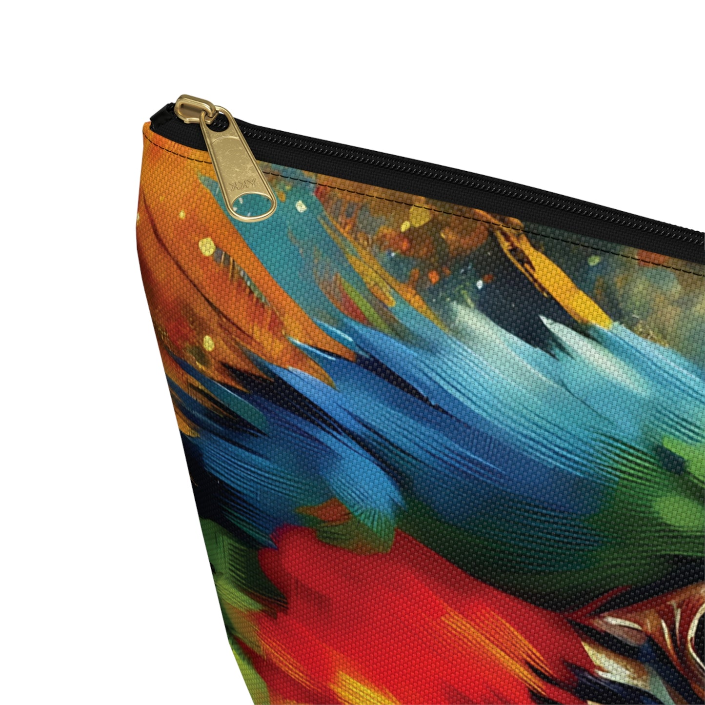 Scarlet Macaw T-bottom Pouch | Perfect for Parrot Lovers, Gift for Pet Owners, Travel Accessory, Makeup Bag, Organizer