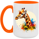 Giraffe Circle Watercolor Mugs