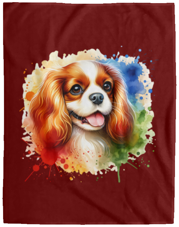 Blenheim Cavalier King Charles Spaniel Fleece Blankets