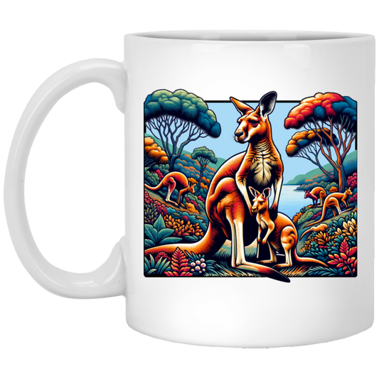 Troupe of Kangaroos Graphic - Mugs