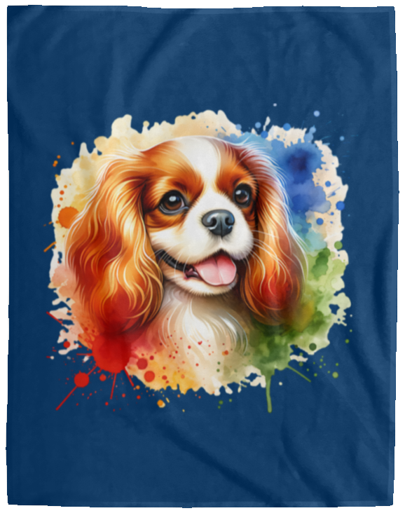 Blenheim Cavalier King Charles Spaniel Fleece Blankets