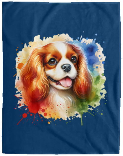 Blenheim Cavalier King Charles Spaniel Fleece Blankets
