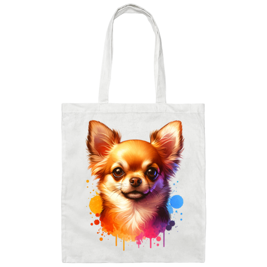 Red Chihuahua Canvas Tote Bag