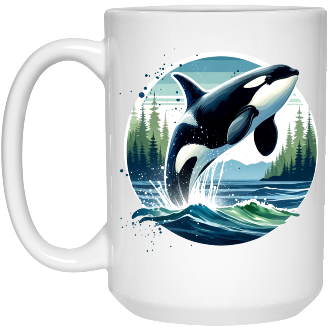 Orca Leaping - Mugs