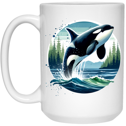 Orca Leaping - Mugs