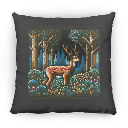 Deer in Forest Block Print - Pillows